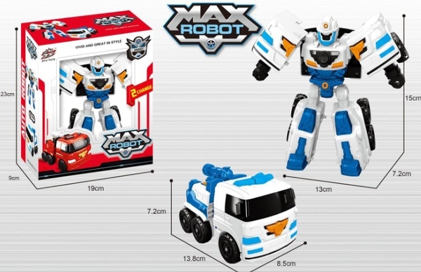 Робот-трансформер Maya Toys Пожарная машина, белый (L015-33) - Pampik - 2