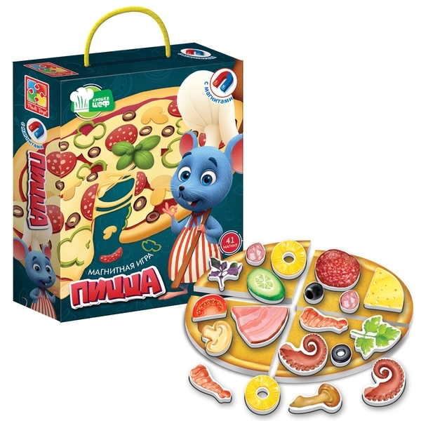 

Магнитная игра Vladi Toys Пицца, рус. (VT3004-08