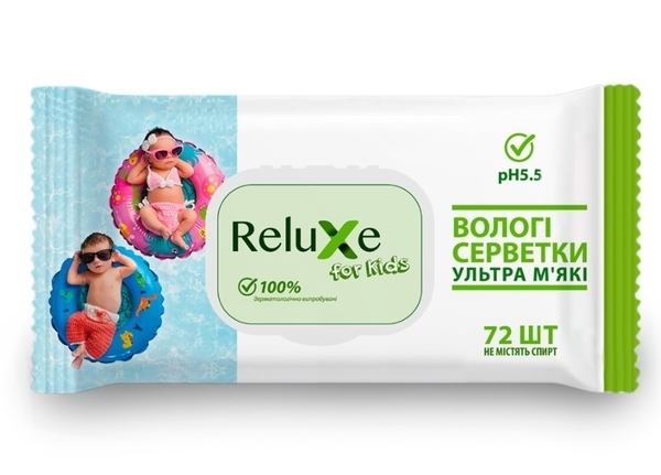 

Влажные салфетки Reluxe Premium, 72 шт