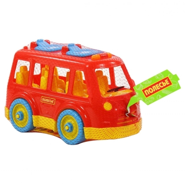 Конструктор-транспорт Polesie Автобус, 26 елементів, червоний (71248-1) - Pampik - 4