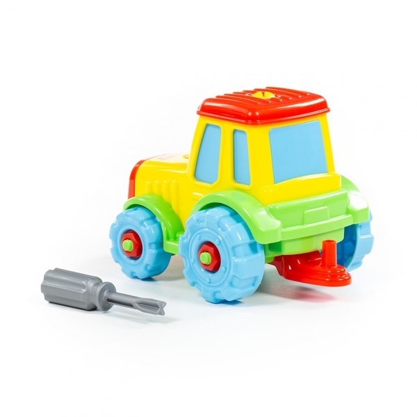 Конструктор-транспорт Polesie Трактор, 20 елементів, жовтий (77769-1) - Pampik - 2