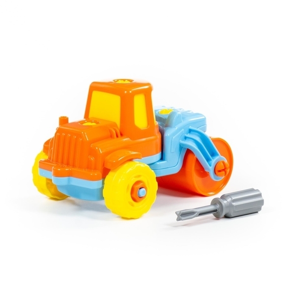 Конструктор-транспорт Polesie Дорожній каток, 18 елементів, помаранчевий (77776-1) - Pampik - 2