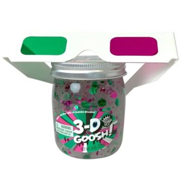 

Лизун Compound Kings Slime 3-D Goosh, с очками, 226 г, розовый с зеленым (300116-2