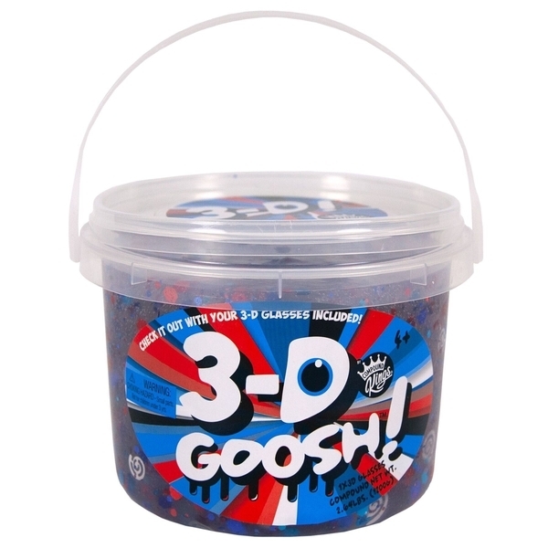 Лизун Compound Kings Slime 3-D Goosh, з окулярами, 1,2 кг, синій з червоним (300114-1) - Pampik - 2