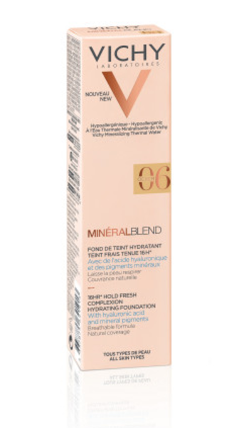 Зволожувальний тональний засіб Vichy Mineralblend, для додання шкірі природного сяючого вигляду, відтінок 06, 30 мл - Pampik - 2