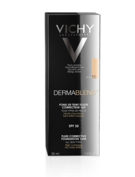 Коригувальний тональний флюїд Vichy Dermablend, відтінок 15, 30 мл - Pampik - 2