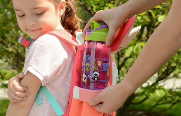 Пляшка для води Ardesto Funny Animals, 500 мл, фіолетовий (AR2201TA) - Pampik - 4