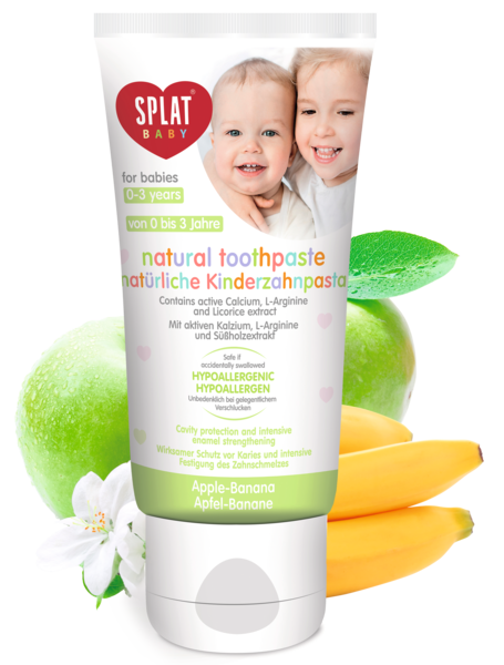 Зубна паста Splat Baby Захист від бактерій і карієсу Яблуко-Банан, 40 мл - Pampik - 5