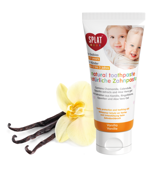 Зубна паста Splat Baby Захист від бактерій і карієсу Ваніль, 40 мл - Pampik - 5