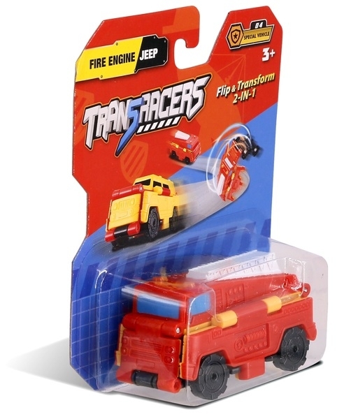 

Машинка-трансформер TransRacers 2-в-1 Пожарная машина & Джип, красный (YW463875-05