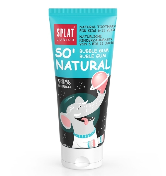 Дитяча зубна паста Splat Junior So 'Natural Захист від бактерій і карієсу Бабл Гам, 73 г - Pampik - 2