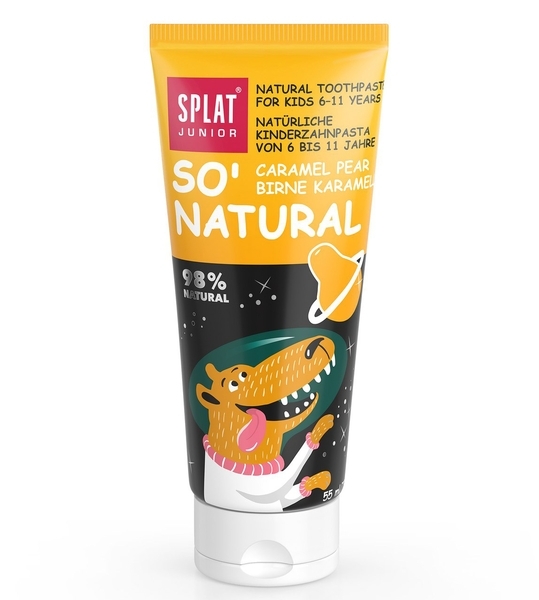 Дитяча зубна паста Splat Junior So 'Natural Захист від бактерій і карієсу Карамельна груша, 73 г - Pampik - 2