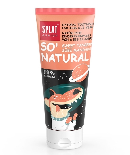 Дитяча зубна паста Splat Junior So 'Natural Захист від бактерій і карієсу Солодкий мандарин, 73 г - Pampik - 2
