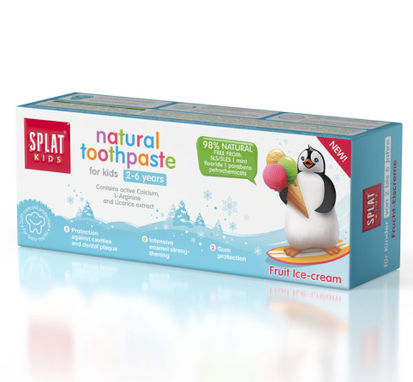 Дитяча зубна паста Splat Kids Захист від бактерій і карієсу Фруктове морозиво, 50 мл - Pampik - 5