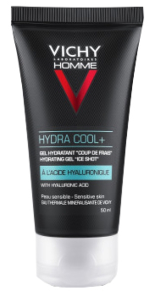 Увлажняющий гель с охлаждающим эффектом Vichy Homme Hydra Cool+, для лица и контура глаз, 50 мл - Pampik - 2