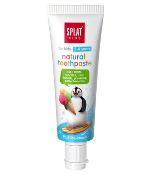 Дитяча зубна паста Splat Kids Захист від бактерій і карієсу Фруктове морозиво, 50 мл - Pampik - 3