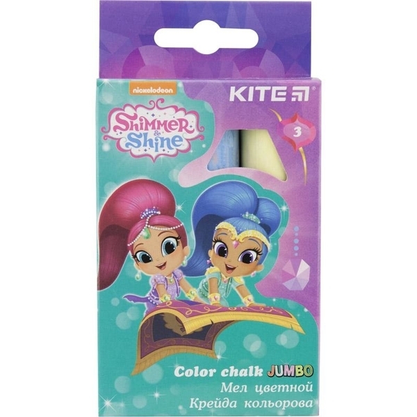 

Мел цветной Kite Jumbo Shimmer and Shine, 3 шт. (SH18-077