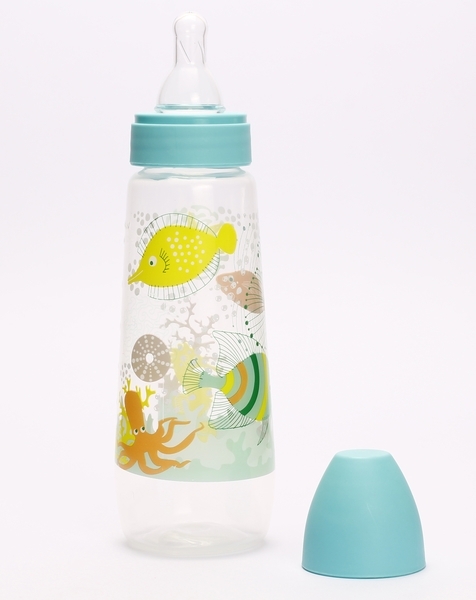 Пляшка для годування Lindo, із силіконовою соскою, 3+ міс., 250 мл, бірюзовий (Pk 054 зел) - Pampik - 2