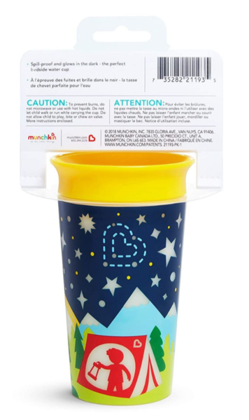 Чашка-непроливайка Munchkin Miracle 360 Glow in the Dark, желтый, 266 мл (21193.02) - Pampik - 6