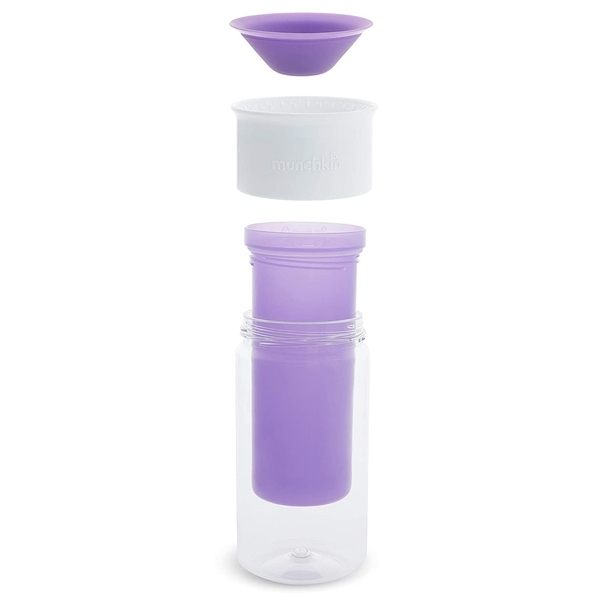 Чашка-непроливайка Munchkin Miracle 360 ​​Insulated Sticker, фіолетовий, 266 мл (17407.04) - Pampik - 3