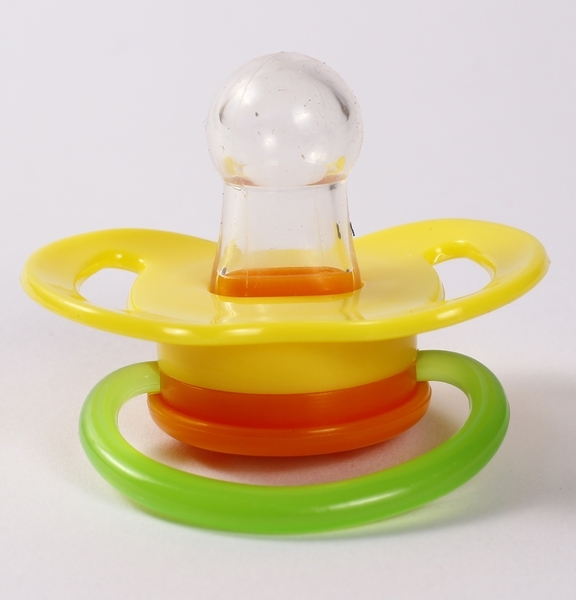 Пустушка силіконова Lindo Зірочки, кругла, 6-12 міс., салатовий (А 31/6-12зел) - Pampik - 2