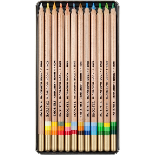 Карандаши цветные Koh-i-Noor Tri-Tone, 12 цветов (3442) - Pampik - 2