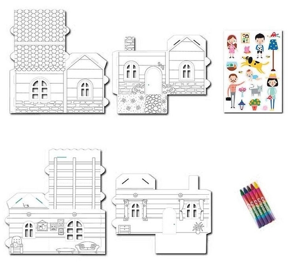 Набір наклейки і розфарбовка Apli Kids Мій маленький будиночок (000016716) - Pampik - 2