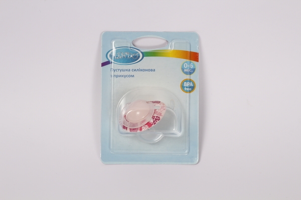 Пустушка силіконова Lindo, ортодонтична, рожевий (LI 407/0-6 пик) - Pampik - 3
