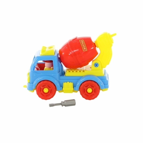 Конструктор-транспорт Polesie Бетоновоз, 29 элементов, голубой (72993) - Pampik - 2