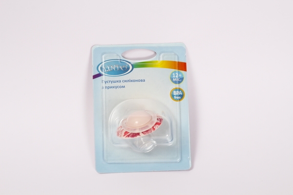 Пустушка силіконова Lindo, ортодонтична, рожевий (LI 407/12+пик) - Pampik - 3