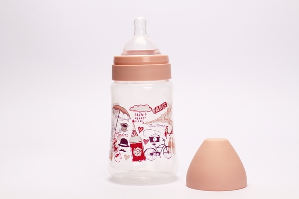 Пляшка для годування Lindo, 250 мл, рожевий (Li 159 троянд) - Pampik - 2