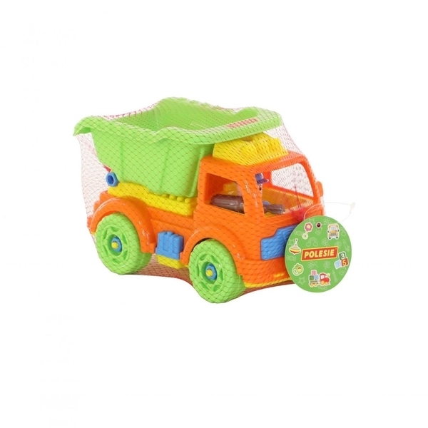 Конструктор-транспорт Polesie Самоскид, 27 елементів, салатовий з помаранчевим (73006-1) - Pampik - 2