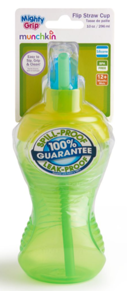 Чашка-непроливайка Munchkin Mighty Grip, 296 мл, салатовый (40523.03) - Pampik - 3