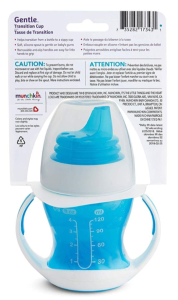 Чашка-непроливайка Munchkin Gentle Transition, 118 мл, блакитний (17129.01) - Pampik - 5