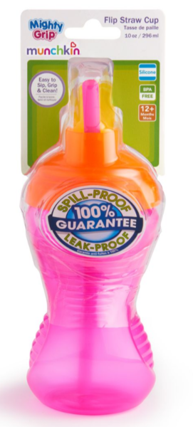 Чашка-непроливайка Munchkin Mighty Grip, 296 мл, розовый (40523.02) - Pampik - 3