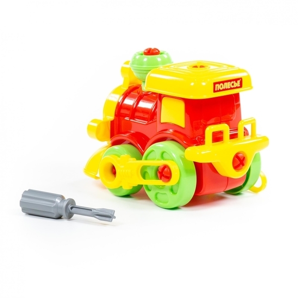 Конструктор-транспорт Polesie Паровозик, 25 елементів, червоний (77134-1) - Pampik - 2
