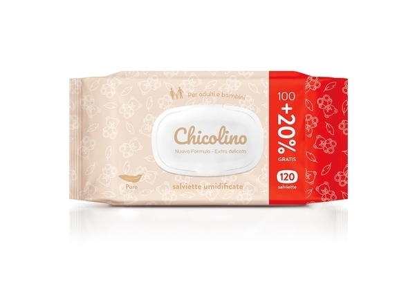 Подарок. Влажные салфетки Chicolino Puro, 120 шт. - Pampik