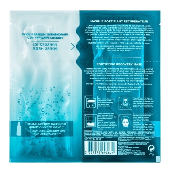Укрепляющая тканевая маска Vichy Mineral 89, для увлажнения и восстановления кожи лица, 29 мл - Pampik - 2