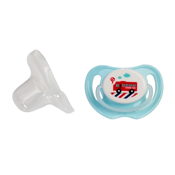 Пустышка Pigeon Автобус, размер М, бирюзовый (26983) - Pampik - 2