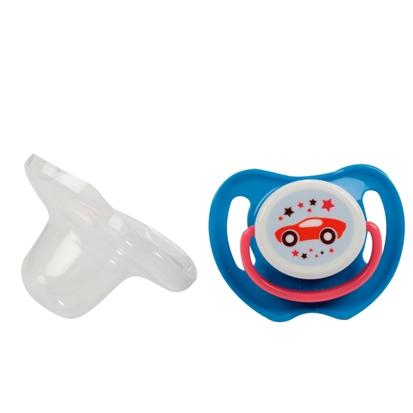Пустышка Pigeon Машинка, размер L, темно-синий (26987) - Pampik - 3
