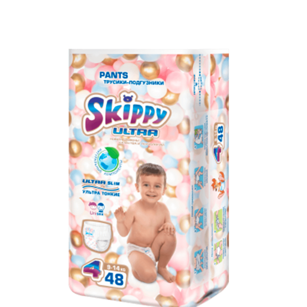 

Подгузники-трусики Skippy Pants Ultra 4 (9-14 кг), 48 шт