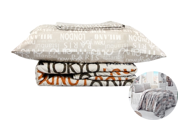 Комплект постільної білизни LightHouse City Style, бязь, 220х160 см, різнобарв'я (7642_1.5LH_4s) - Pampik - 2