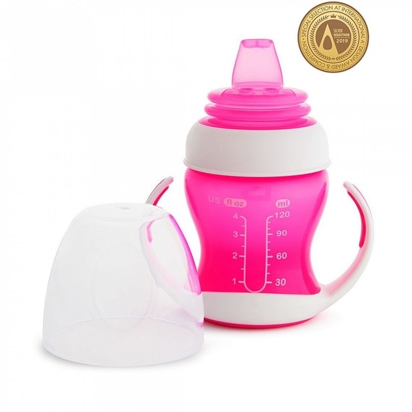 Чашка-непроливайка Munchkin Gentle Transition, 118 мл, рожевий (17129.02) - Pampik - 2