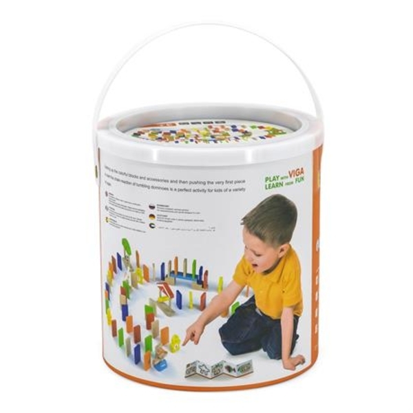 Ігровий набір Viga Toys Доміно, 116 ел. (51620) - Pampik - 4