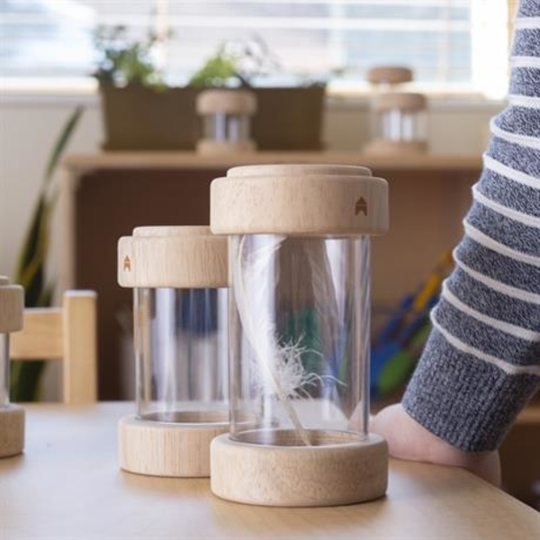 Набір Guidecraft Natural Play Скарби в баночках, прозорий, 8 шт. (G3086) - Pampik - 5