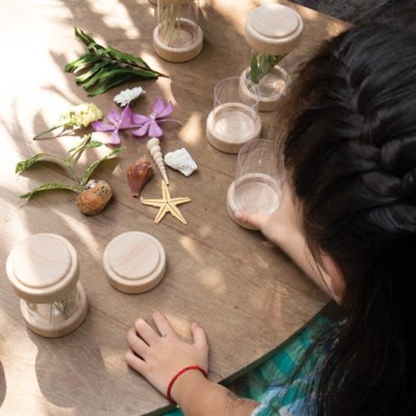 Набір Guidecraft Natural Play Скарби в баночках, прозорий, 8 шт. (G3086) - Pampik - 12