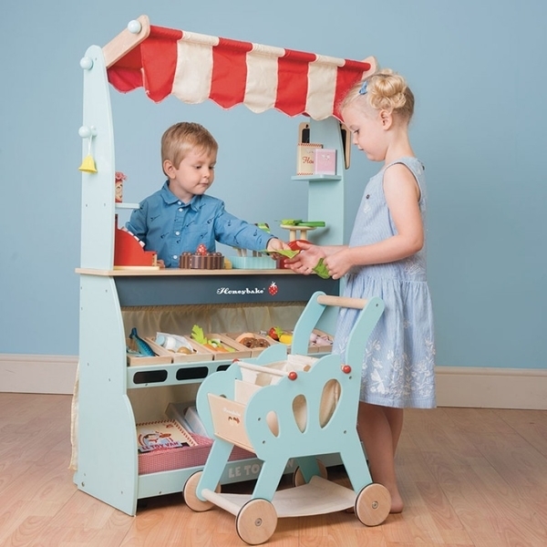 Ігровий набір Le Toy Van Кафе та Магазин 2 в 1, на колесах (TV317) - Pampik - 5