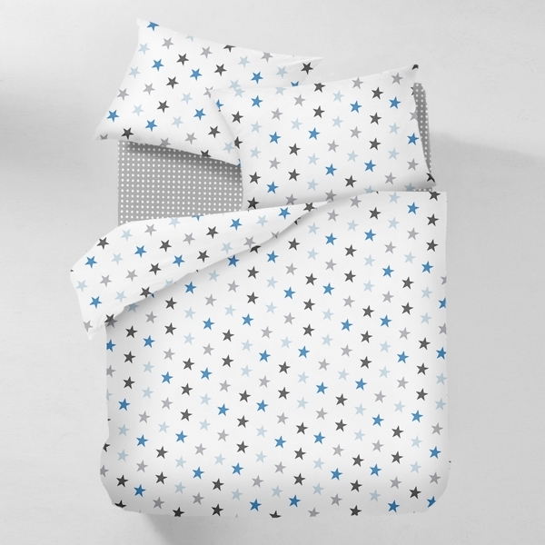 Наволочка Cosas зірочкою блакитні, ранфорс, 70х50 см, білий - Pampik - 3