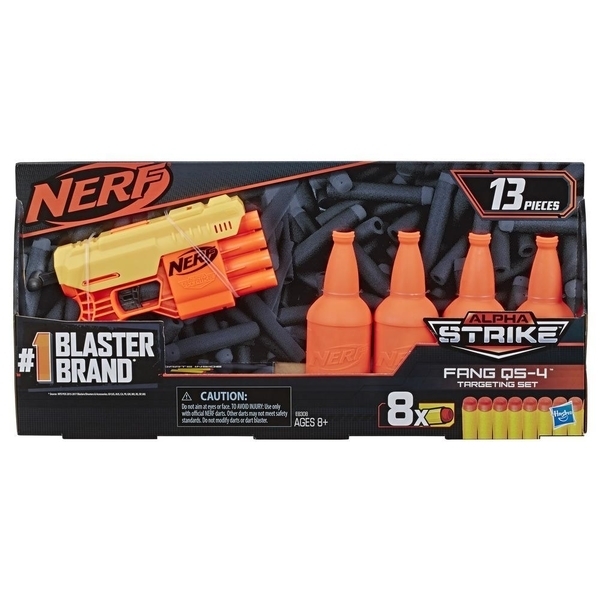 

Набор для стрельбы по мишеням Hasbro с бластером Nerf Alpha Strike Fang Qs-4 (E8308, Оранжевый