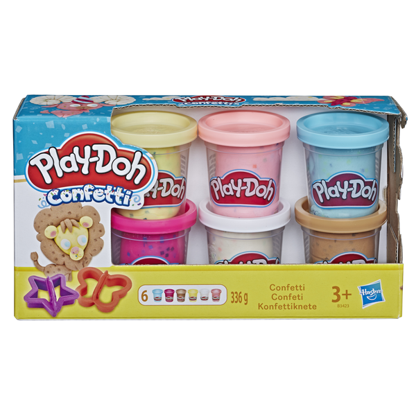 

Набор для лепки Hasbro Play-Doh из 6 баночек с конфетти (B5517